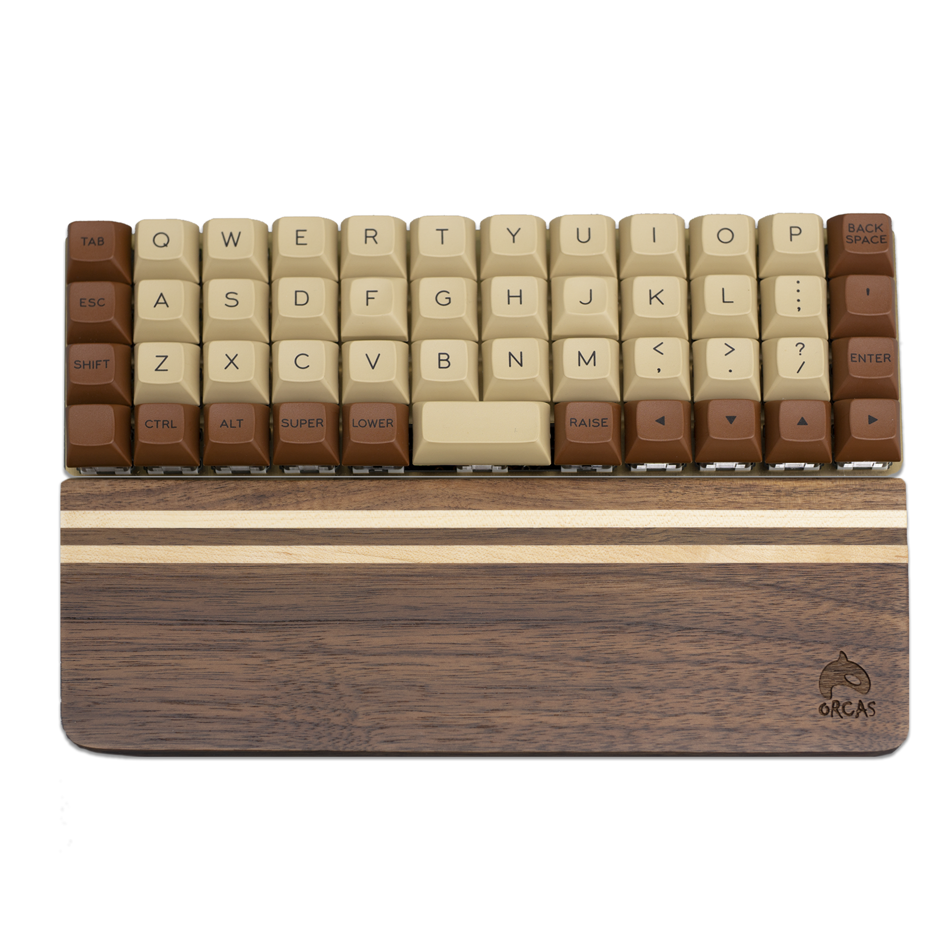 Wood Keyboard Wrist Rest | Walnut & Cherry | Orcas Made Wood Keyboard Wrist Rest | Walnut & Cherry | Orcas Made